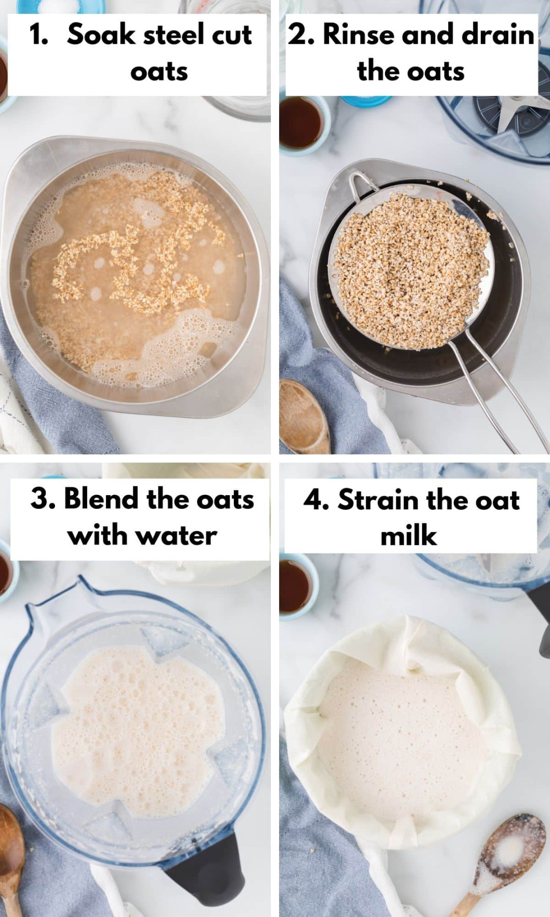 Oat Milk Creamer Using Steel Cut Oats - Clean Eating Kitchen